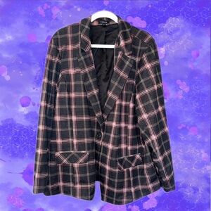 Torrid - Pink&Black Plaid Blazer